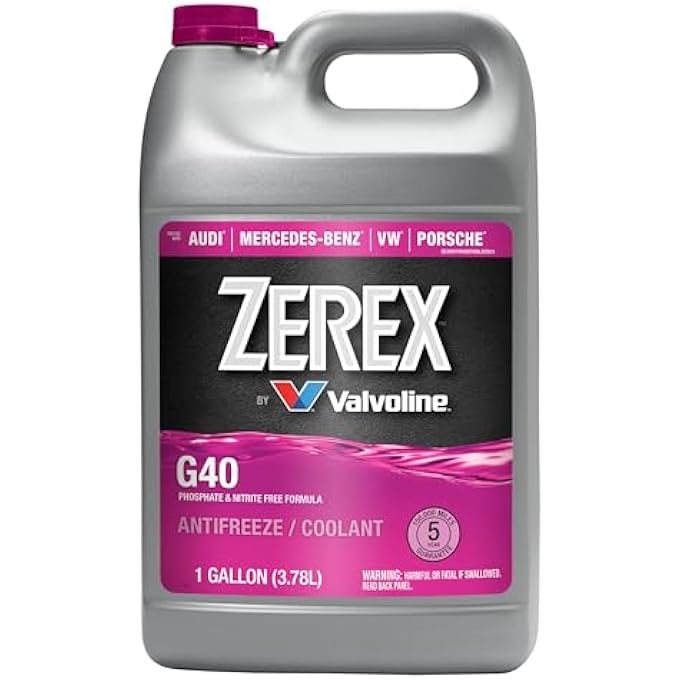 Zerex G40 PHOSPHATE AND NITRITE FREE CONCENTRATE ANTIFREEZE/COOLANT 1 GA - Image 1